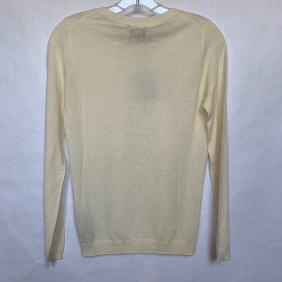 Massimo Dutti Cream Crewneck 100% Cashmere Sweater - Picture 6 of 8